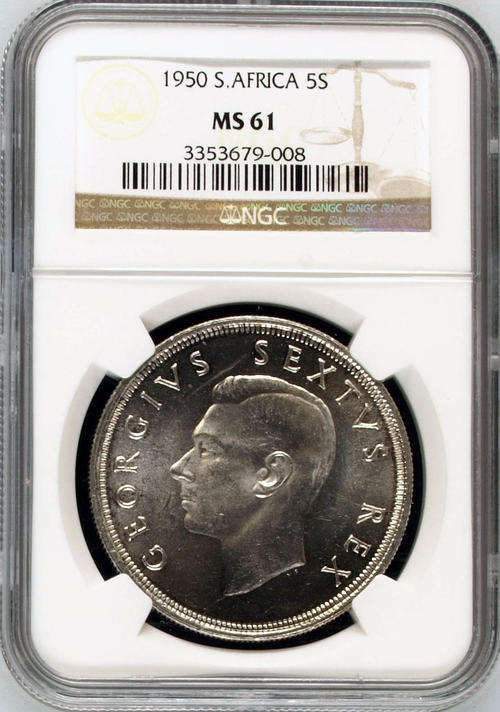 $$$ 1950 CROWN (5 Shillings) Graded by NGC MS61 "Very Scares" Excellent Coin! $$$